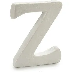 Pincello, Holzbuchstaben + Stoffbuchstaben, Buchstabe Z Weiss polystyrol (12 Stück)