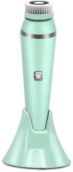 Inspired Deals 4 In 1 Facial Cleansing Brush USB Rechargeable Electric Face Cleanser Waterproof Silicone Face Scrubber green