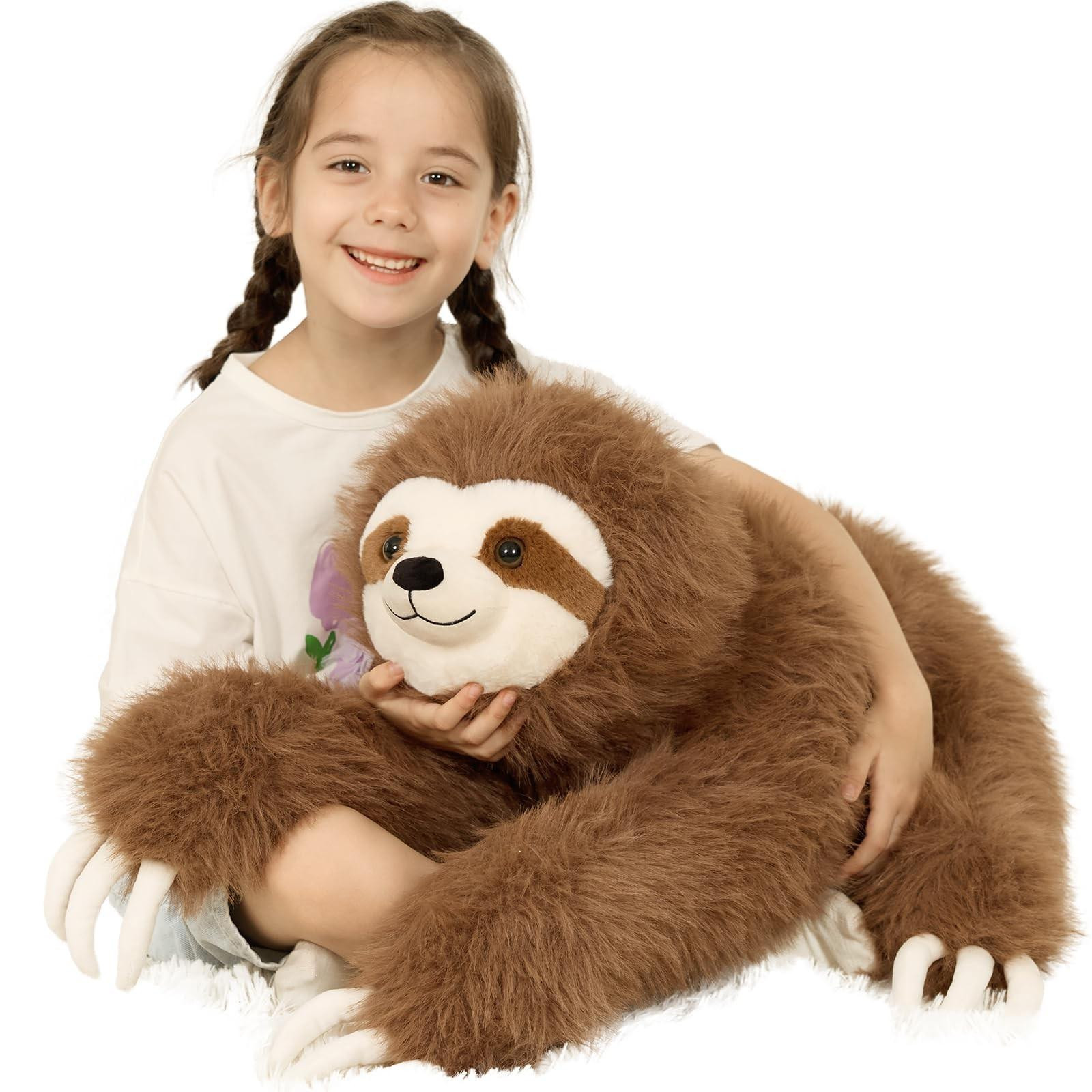Pluche Sloth Knuffel Bruin - 70 cm