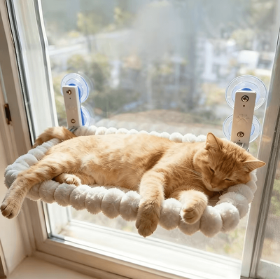 Inspire Curations SkyLounge Window Hammock For Indoor Cats oval 50x36cm