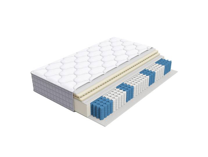 Oxeza Taschenfederkernmatratze 140/200 cm Weiß 25 cm hoch, Härtegrad H3, Mode, H3, Rechteckig, 140x200 cm, atmungsaktiv, Schlafzimmer, Matratzen, Taschenfederkernmatratzen
