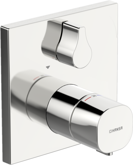 Wannenarmatur Hansaliving 81149562 Hansabluebox, eckige Rosette, chrom