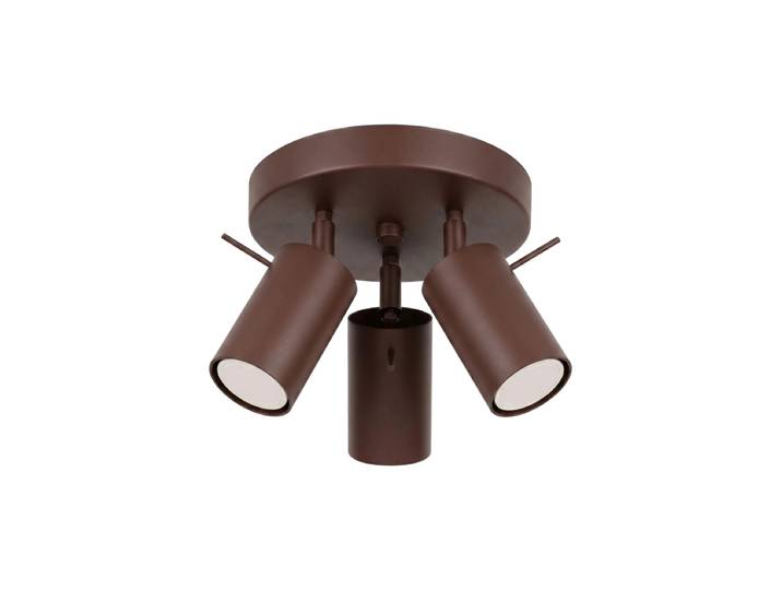 Runde Design Deckenlampe „Ring“ 3-flammig Braun Sollux Lighting