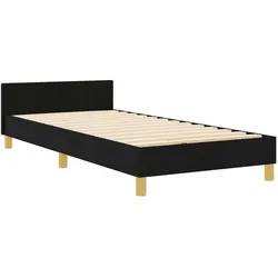 vidaXL, Bett, Schwarzes Bettgestell (90 x 200 cm)