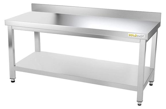 Arbeitstisch aus Edelstahl, Unterbau, 1500 x 600 mm, PREMIUM-Ausführung - GOLDINOX