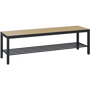 CP-Möbel Umkleidebank 8061-010, Sitzfläche Holz, 150 cm, mit Schuhrost, eiche / anthrazit