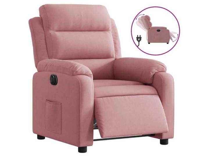Rose Fauteuil inclinable électrique Rose Velours(VIDAXL)_39140
