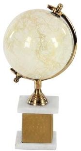 Studio 350 Aluminum Decor Globe White 7 inches wide, 14 inches high