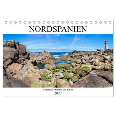 Nordspanien - Wundervolle Strände und Küsten (Tischkalender 2027 DIN A5 quer), CALVENDO Monatskalender
