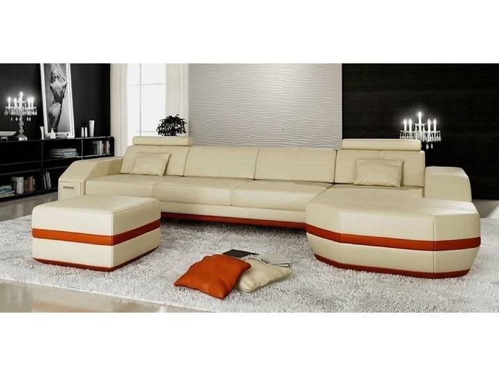 Xlmoebel Ecksofa Elegantes Leder-Sofa in moderner L-Form mit gepolsterter Ecke, Hergestellt in Europa