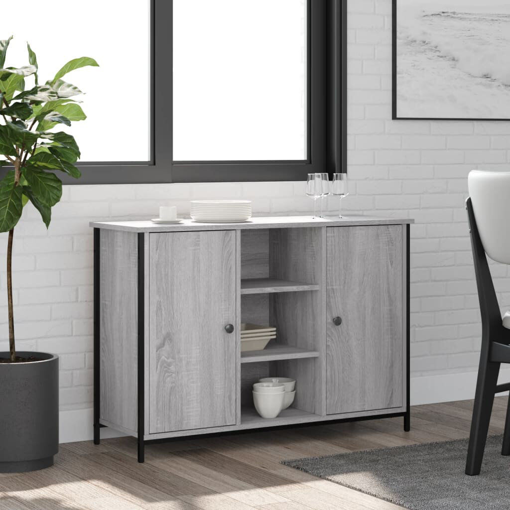 Borough Wharf Mihika 100cm Sideboard Grey Sonoma 70cm H X 100cm W X 35cm D