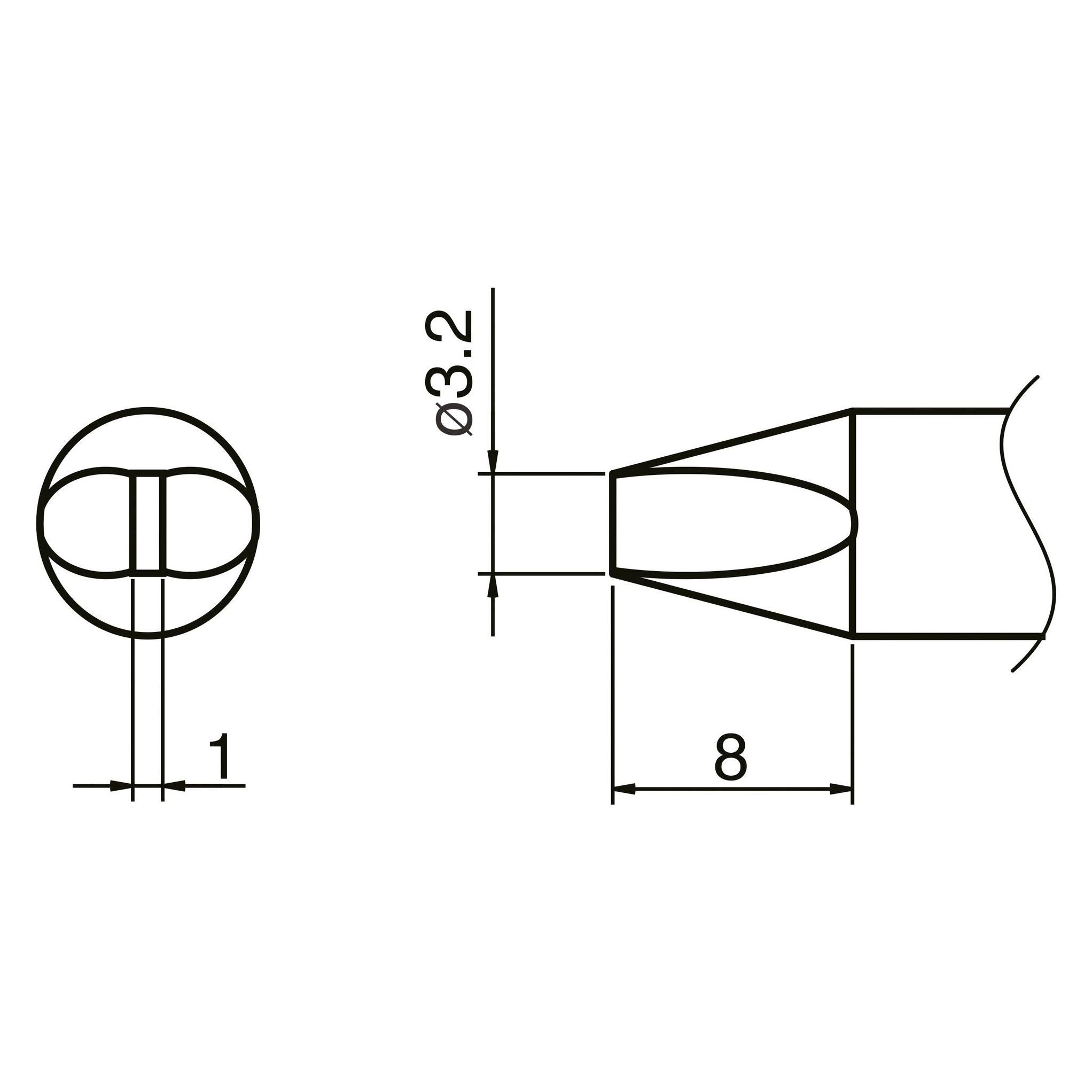 Hakko COMPOSIT Lötspitze Format 3.2SSD (Lötspitze) (T33-SSD32)