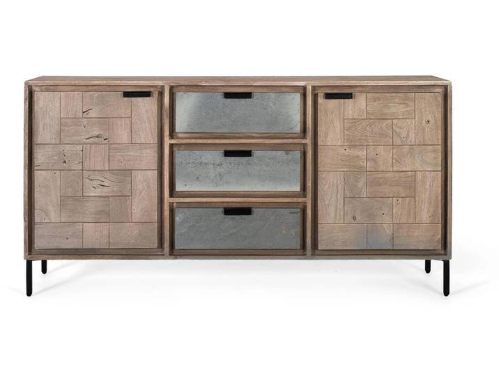 Buffet « Hibiscus » en bois d'acacia\, 80 cm x 160 cm x 40 cm\, Giner y Colomer