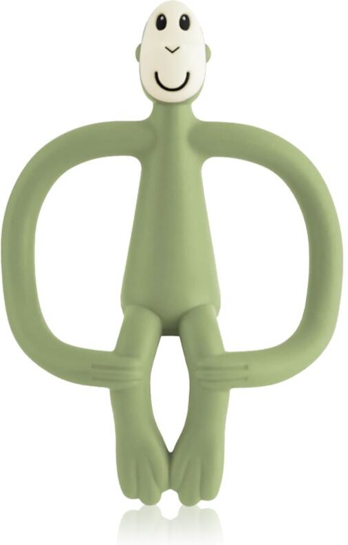 Matchstick Monkey Teething Toy and Gel Applicator jouet de dentition avec brosse 2 en 1 Olive 1 pcs