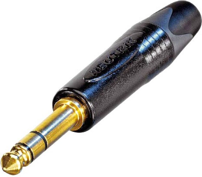 Neutrik Np 3 Xb 3 Poliger 6.35mm Klinkenstecker, Vergol. Kontakte, Schwarz