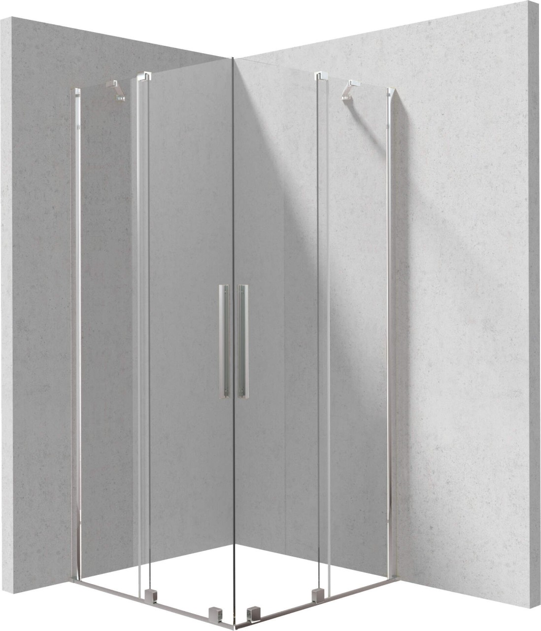 Neuesbad Duschkabine, Chrom, 90x90 NB1DEKTJ039R1 + NB1DEKTJ039R1 NB1DEKPN0P09P091