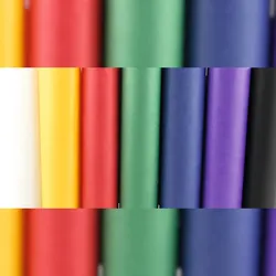 Clairefontaine 50x Farbiges, gerilltes Kraftpapier 65g, Display mit 50 Rollen 3x0,70m, Sortierung Intensive Farben - Lebendige Farben sortiert 95798C