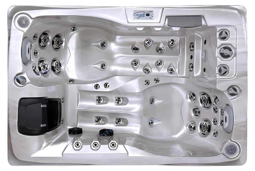 Hydromassagewanne Whirlpool Massagedüsen Sprudelbad Massagebad 200x135 cm