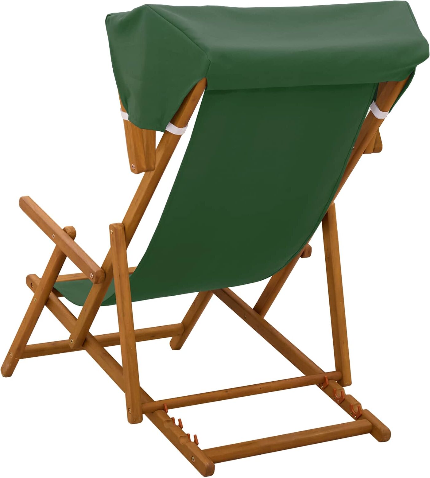 vidaXL Chaise Longue 3 Position Bois d'eucalyptus massif Vert