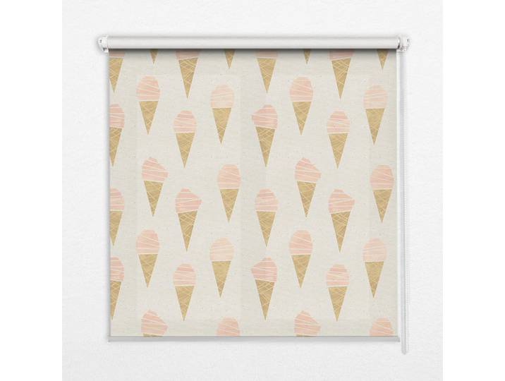 Tulup Innenrollo - Fensterrollo - Rollo - 140x140 cm - Eiscreme, Braun, Kunststoff, Quadratisch, 140x140x0.5 cm, Heimtextilien, Vorhänge, Rollos
