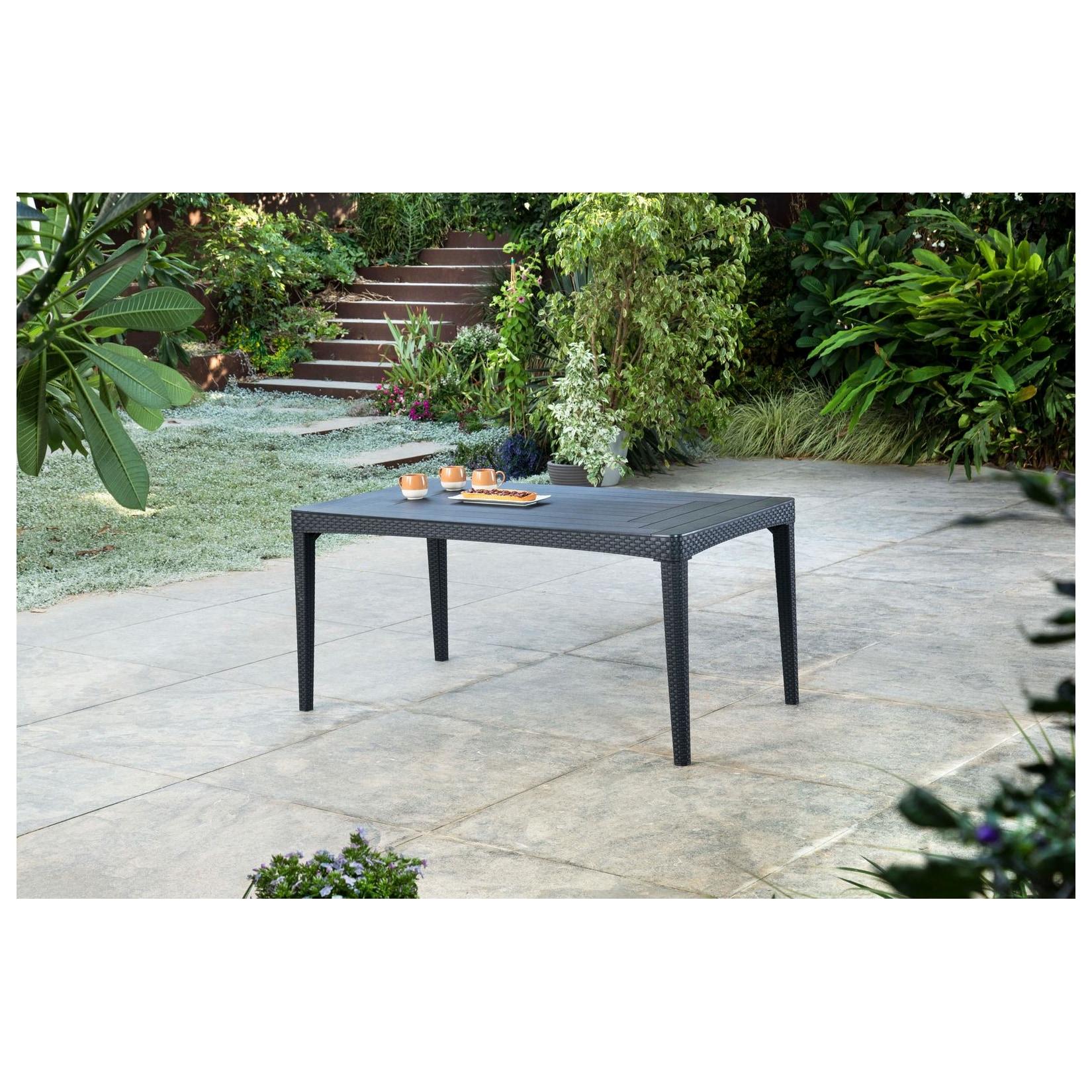 Allibert Girona Tisch Anthrazit - wetterfest, Garten, Outdoor Final Sale