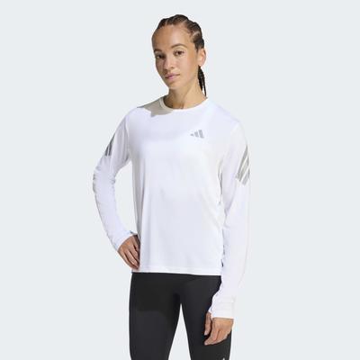 Laufshirt ADIDAS PERFORMANCE "ADI365/// LS W", Damen, Gr. L, weiß, Obermaterial: 100% Polyester, Shirts Laufshirt