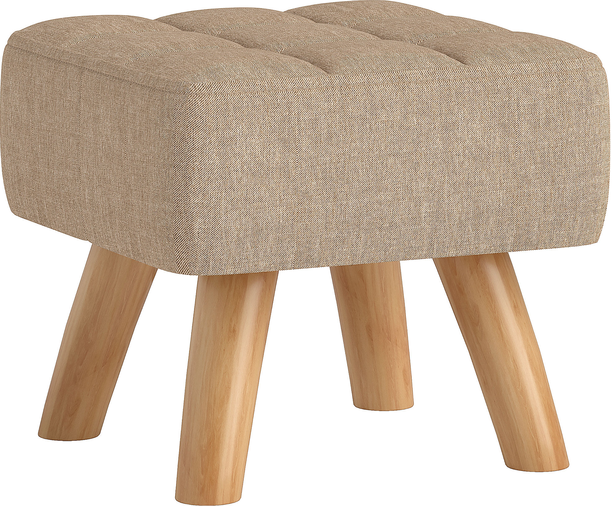 Homcom Pouf poggiapiedi in tessuto effetto lino, 27x27x26 cm, marrone   Aosom Italy