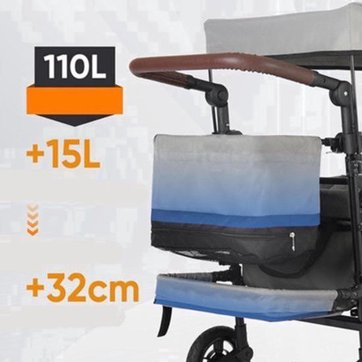 Selius Bolderkar - Opvouwbaar - 110 Liter - Oxford Nylon - Grijs Zwart