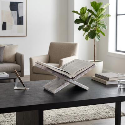 Sagebrook Home "Modern Marble Book Stand Desk Organizer - 13"" - 13.0"""