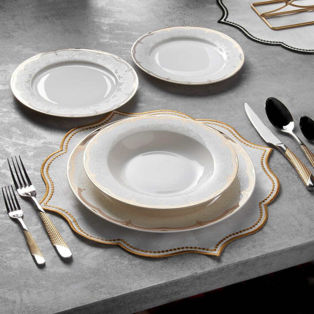 Mercer41 Everson 24 Piece Dinnerware Set, Service for 6 Vintage Lace 24