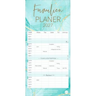 Watercolor Familienplaner 2027