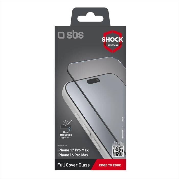 SBS Pellicola Protettiva Per iPhone 17/16 Pro Max-nero