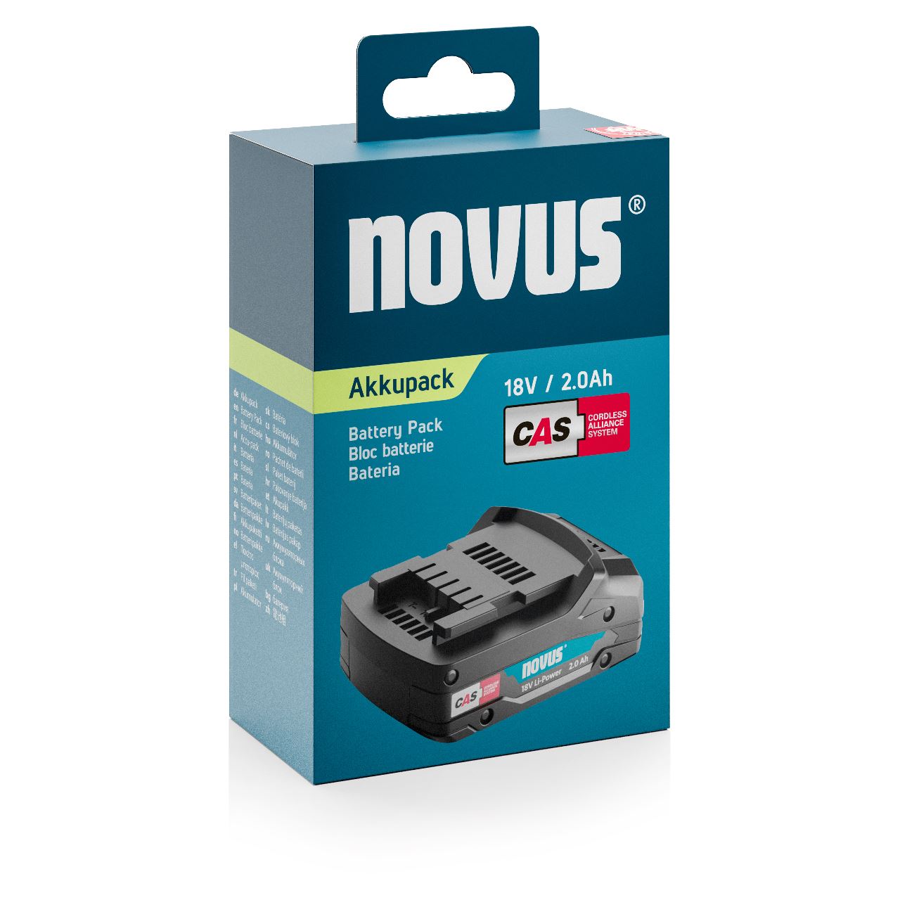 novus Werkzeugakku CAS LiHD-mit Air Cooled-Ladetechnologie 2,0 Ah