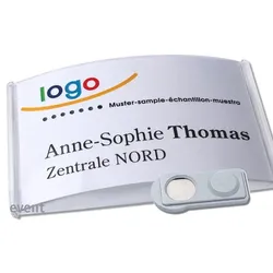 10 Namensschilder EVENT, magnetisch smag® Magnet | 85 x 54 mm, Kunststoff, transparent