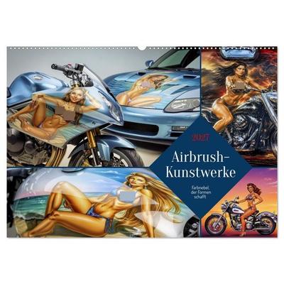 Airbrush-Kunstwerke (Wandkalender 2027 DIN A2 quer), CALVENDO Monatskalender