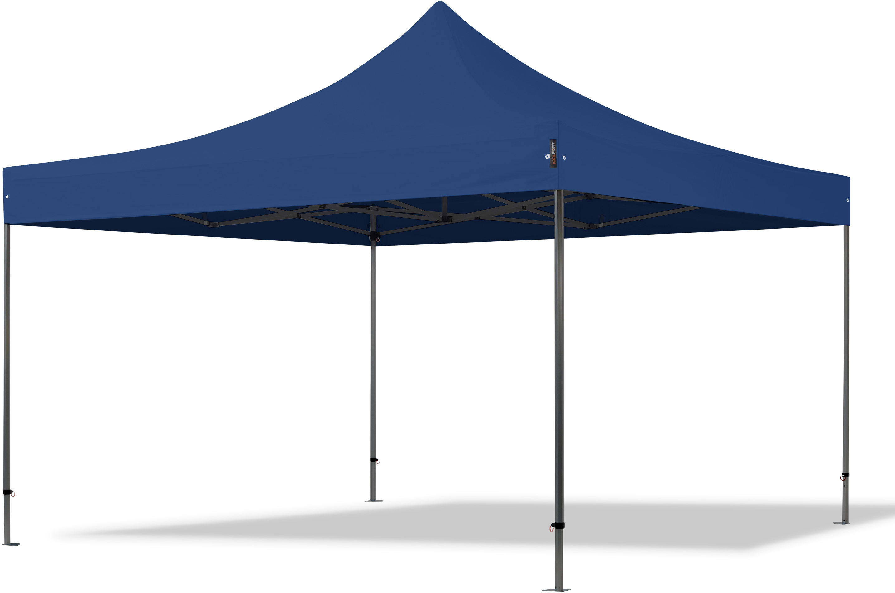 TOOLPORT 4x4m Stahl Faltpavillon, ohne Seitenteile, blau - (600090)