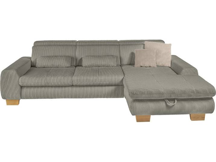 set one by Musterring Ecksofa, whlw. mit Funktion, Kaltschaum, in Cord, lind, Sitzhöhe 49
