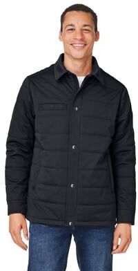 Harriton M821 Guardian Soft Shell Chore Coat in Black size Large   Polyester