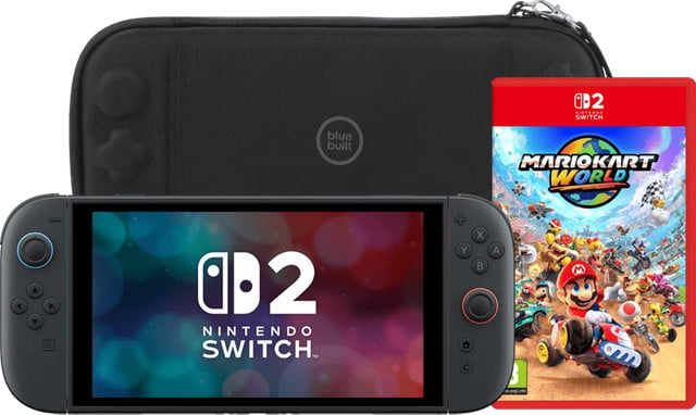 Nintendo Switch 2 (2026) met Mario Kart World en BlueBuilt beschermhoes