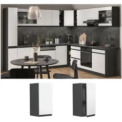 Vicco Hängeschrank Küchenschrank Küchenmöbel R-Line J-Shape Anthrazit Weiß 30 cm modern