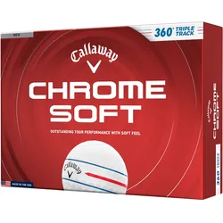 Callaway Golfbälle Chrome Soft 360 Triple Track 2026 - 12er Pack, weiss