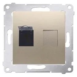 Kontakt Kontaktas su Simonu Lizdas kompiuteriu SIMON54 atskirus RJ45 kat.6 su aukso ir D61.01/44 diafragma (UTP, CAT6), Netzwerkkabel