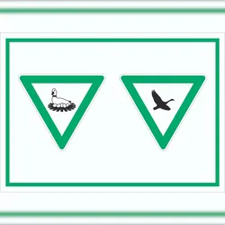 HB-Druck Brut- und Rastgebiet Symbol Schild A0 Rückseite selbstklebend