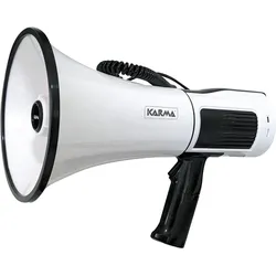 Karma Megaphon 30W Schwarz und (Kabellos), Kopfhörer, Schwarz, Weiss