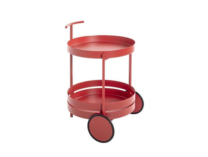 freiraum Servierwagen 37482, in Korallenrot, Metall - 62x42cm (HxD)