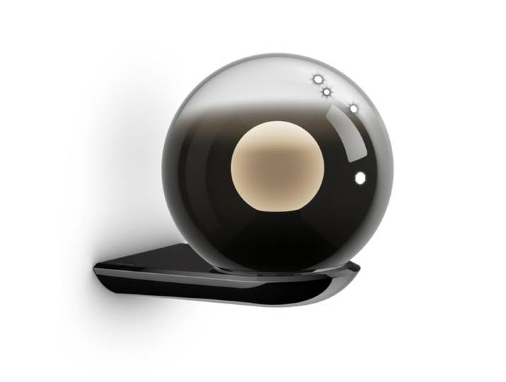 Occhio Wandleuchte Luna parete, LED-Fireball, bodenverspiegeltes