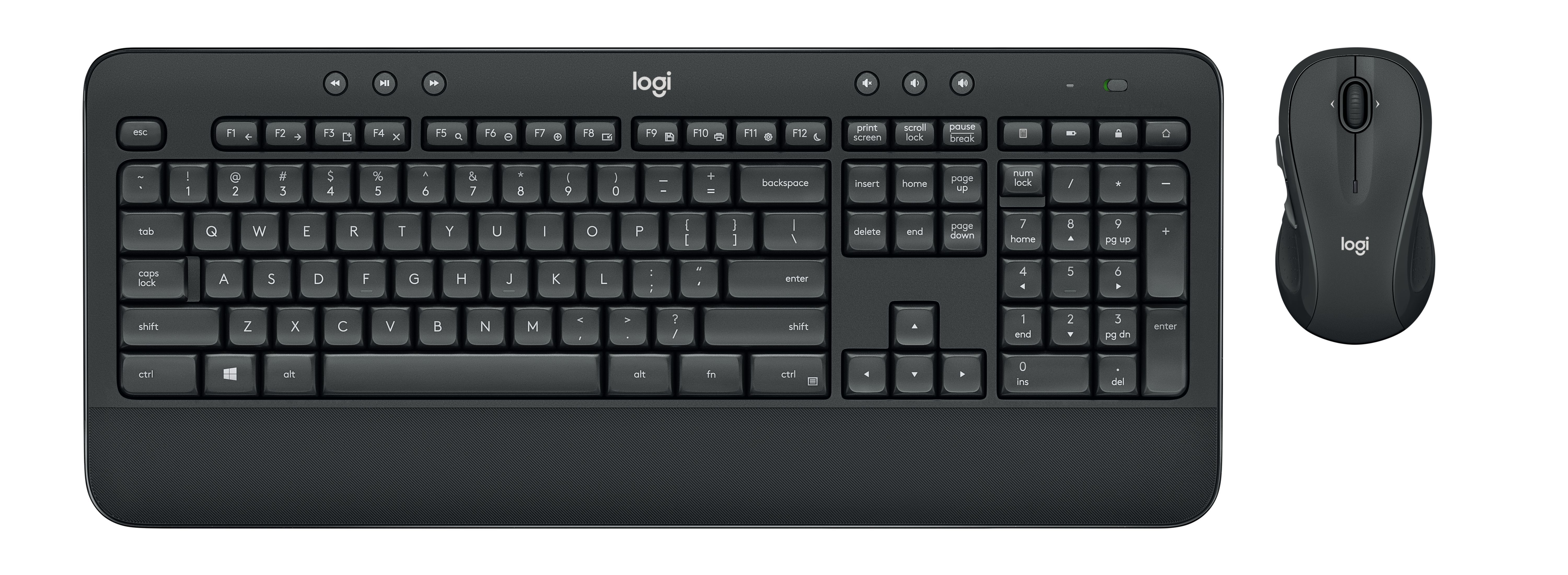 Logitech Advanced Wireless Combo Universal Tastatur USB 2.4 GHz (Schwarz) 920-008889