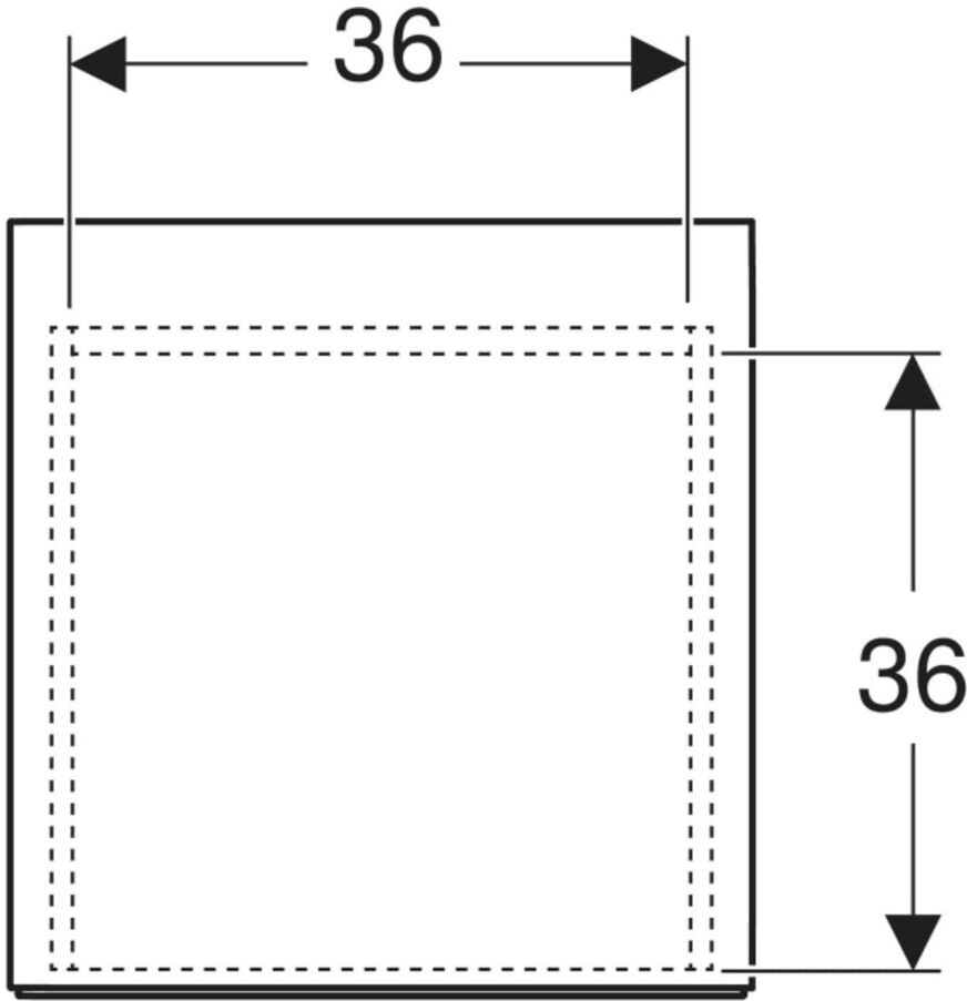 Geberit Seitenschrank One 45x49,2x47cm, 2 Laden, w/lack. matt (505077002)