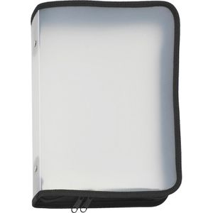 Foldersys Reißverschlusstasche 40453-30, B5, schwarz / transparent, aus PP