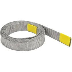 Delock, Kabelschutz + Kabelführung, Kabelschlauch zur EMV Abschirmung 2 m x 15 mm Grau (Kabelschlauch, 200 cm)